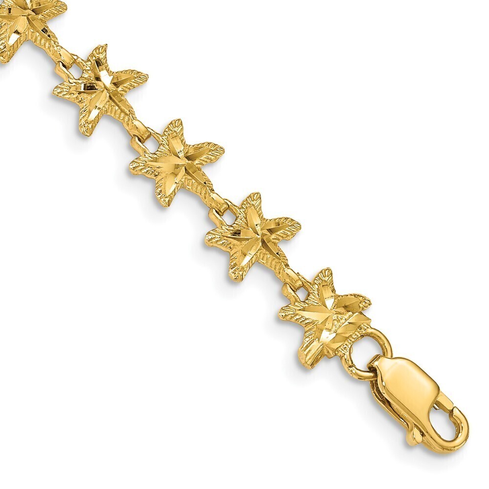 14k Yellow Gold Starfish Bracelet